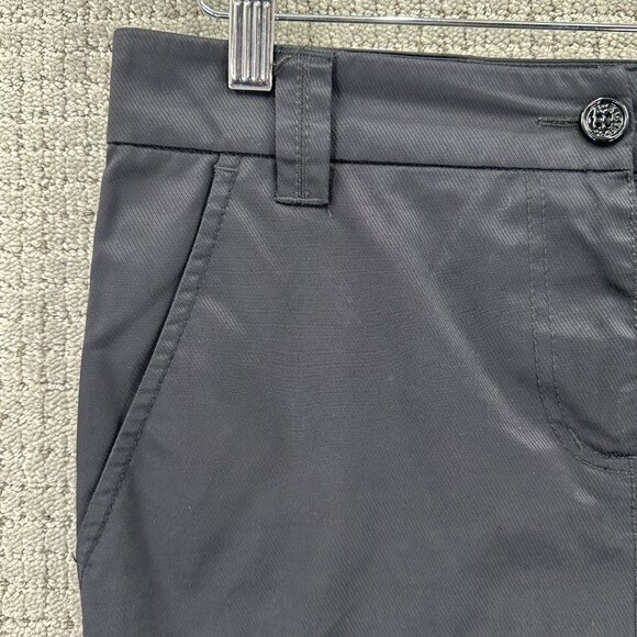 Ice Iceberg Pencil Skirt Womens 42/28 Black Waxed Lined Zip Pockets - Picture 3 of 11